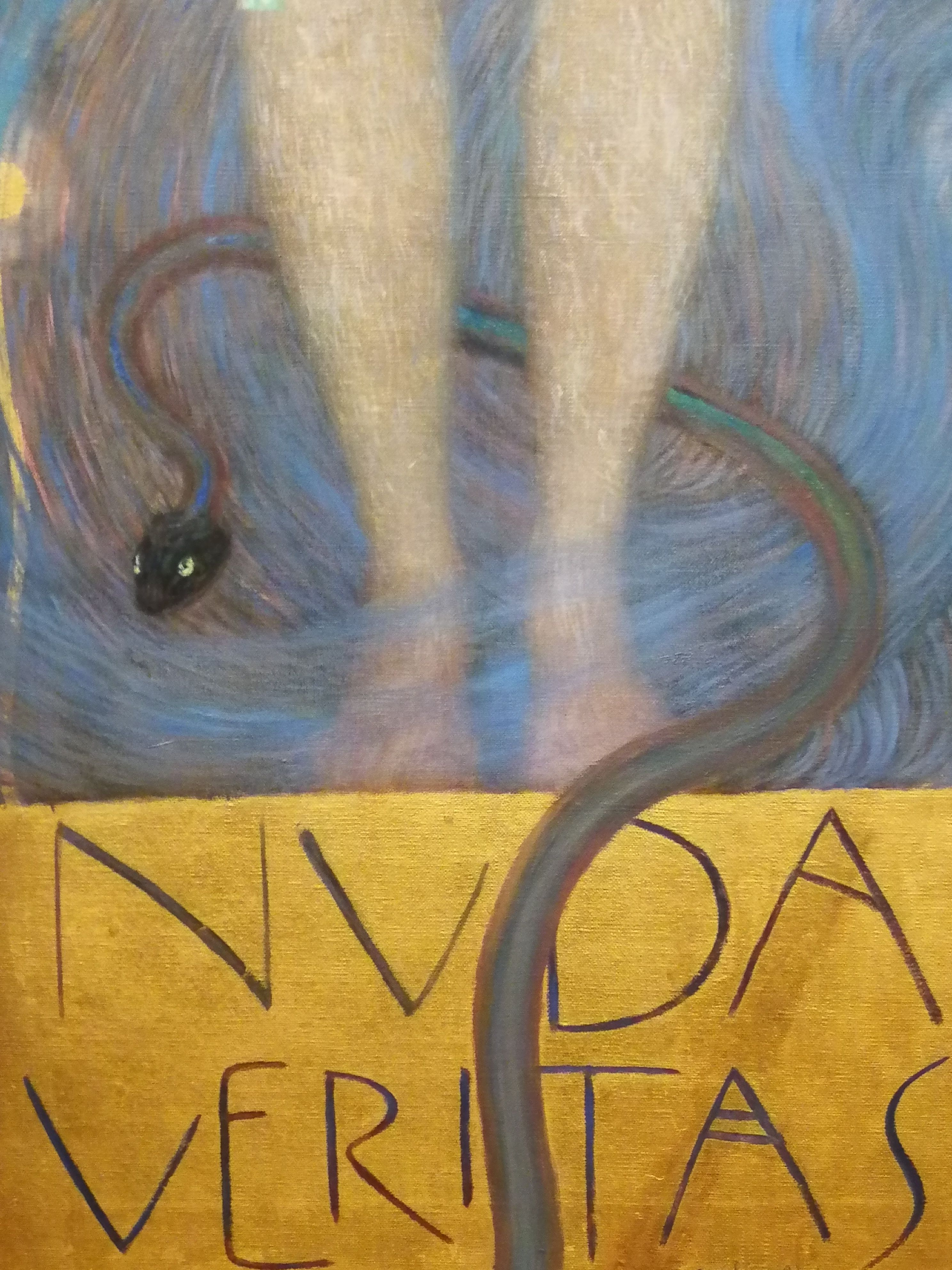 Klimt, Nuda Veritas, Schlange und Titel, Foto © Alexandra Matzner, ARTinWORDS