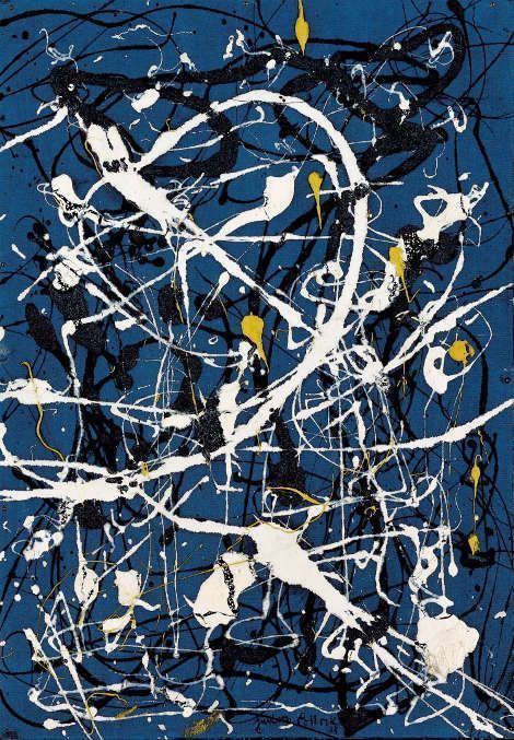 Jackson Pollock, Composition No. 16, 1948, Öl/Lw, aufgezogen auf Holz, 56.5 x 39.4 cm (Museum Frieder Burda, Baden-Baden © Pollock-Krasner Foundation / 2017, ProLitteris, Zurich)