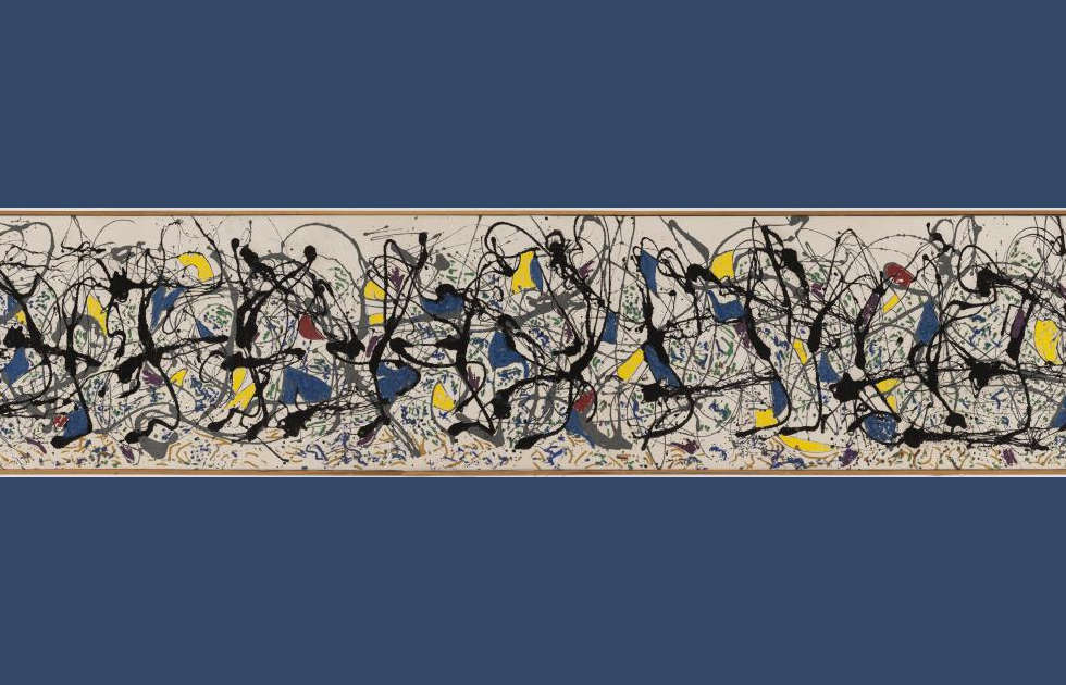 Jackson Pollock, Summertime Number 9A, Detail, 1948, Öl, Emailfarbe, Wandfarbe/Lw, 84,8 x 555 cm (Tate Modern, London)