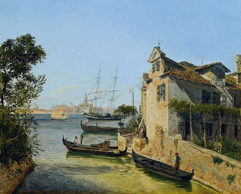 Jakob Alt, Blick auf San Giorgio Maggiore in Venedig, 1834 (Belvedere, Wien)