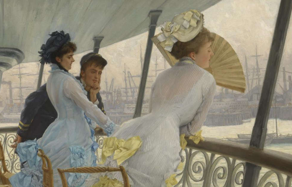 James Tissot, The Gallery of HMS Calcutta (Portsmouth), Detail, um 1876, Öl/Lw, 68,6 × 91,8 cm (© Tate, London)