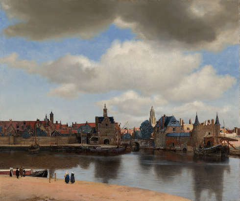 Jan Vermeer, Ansicht von Delft, um 1660-1661 (Mauritshuis, Den Haag)