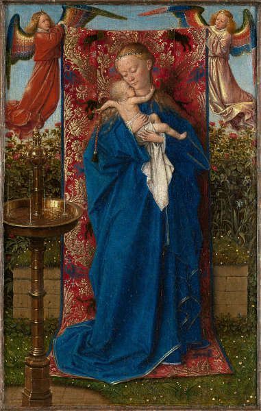 Jan van Eyck, Madonna am Springbrunnen, 1439, 19 x 12 cm (© KMSKA – Lukas-Art in Flanders vzw, foto Hugo Maertens)