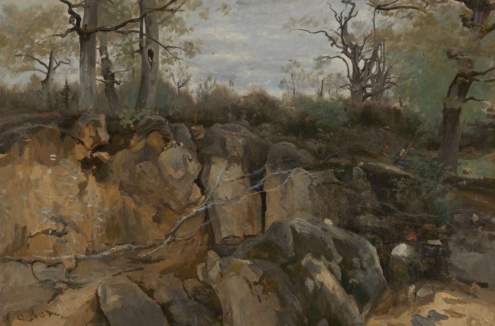 Jean-Baptiste-Camille Corot, Verlassener Steinbruch, 1850 (The Mesdag Collection, Den Haag)
