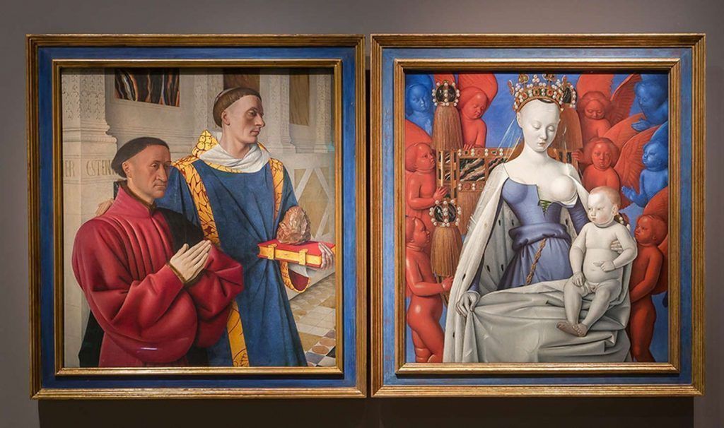 Jean Fouquet Madonna und Stifter wiedervereint, Diptychon von Melun