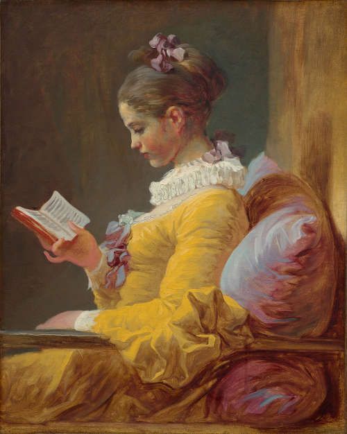Jean Honoré Fragonard, Lesendes Mädchen, um 1769, Öl auf Leinwand, 81.1 x 64.8 cm (National Gallery of Art, Washington, Gift of Mrs. Mellon Bruce in memory of her father, Andrew W. Mellon)