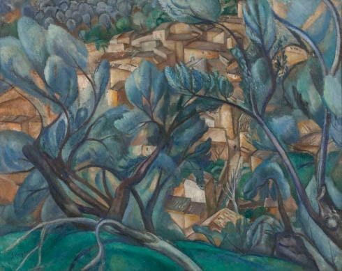 Joaquim Sunyer, Landschaft in Fornalutx (Mallorca), 1916, 100,5 x 125 cm (Barcelona)