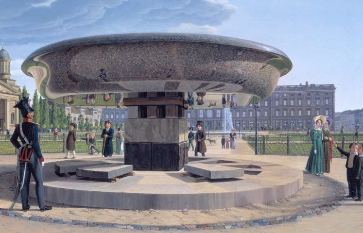 Johann Erdmann Hummel, Die Granitschale im Berliner Lustgarten, Detail, 1831 (© Staatliche Museen zu Berlin, Nationalgalerie / Jörg P. Anders)
