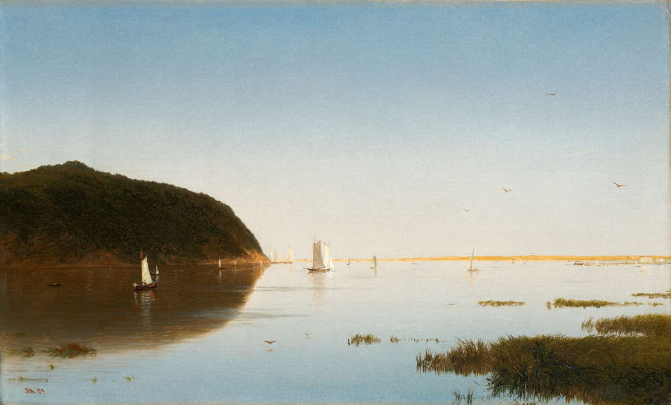 John Frederick Kensett, Shrewsbury River, New Jersey, 1859, Öl/Lw (The Robert L. Stuart Collection, the gift of his widow Mrs. Mary Stuart, New-York Historical Society, Foto: © Digital image created by Oppenheimer Editions)