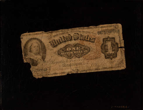 John Haberle, One Dollar Bill, 1890, Öl/Lw (Daniel J. Terra Art Acquisition Endowment Fund, Terra Foundation for American Art, Chicago, Foto: © Terra Foundation for American Art, Chicago / Art Resource, NY)