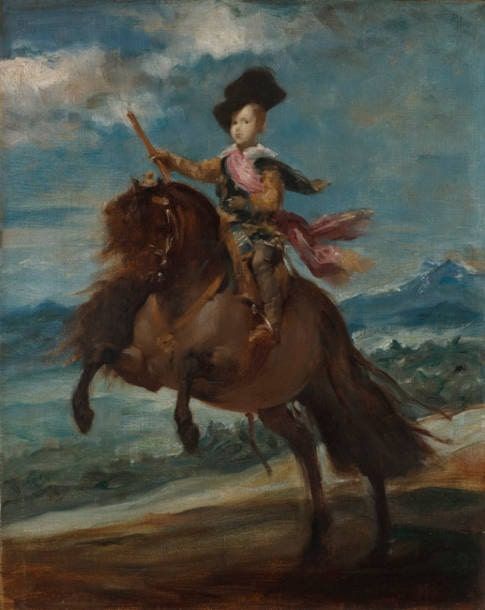 John Singer Sargent, Prinz Baltasar Carlos zu Pferde, nach Velázquez, 1879, Öl-Leinwand (Hon. Mr. and Mrs. Peter Stanley)