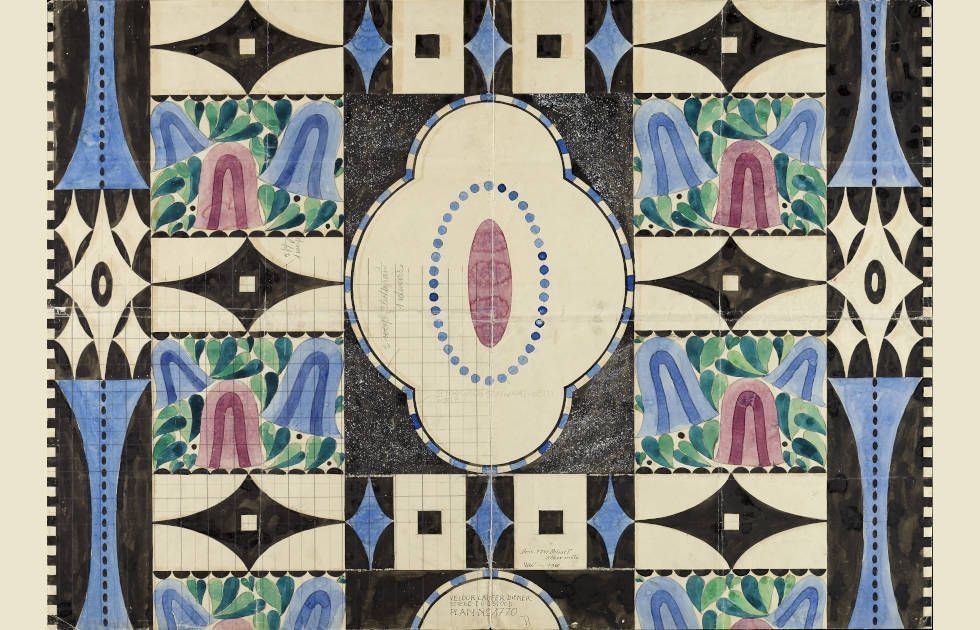 Josef Hoffmann, Dessin Nr. 7741, 1910, Aquarell auf Papier, 65,6 × 91,3 cm (Backhausen-Archiv, Foto: Backhausen-Archiv)