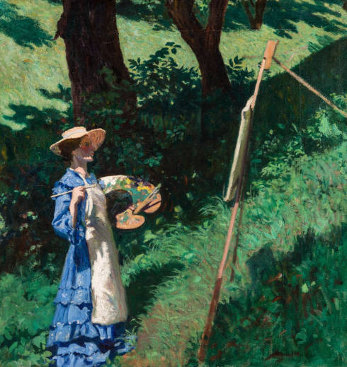 Karoly Ferenczy, Malerin, 1903, Öl auf Leinwand, 136 × 129.6 cm (Ungarische Nationalgalerie)