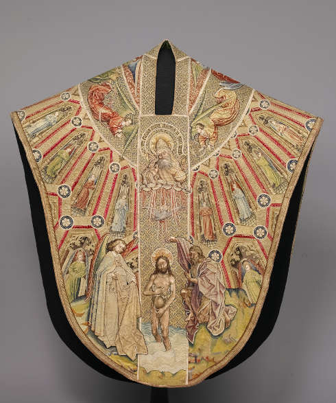 Kasel des Meßornats des Ordens vom Goldenen Vlies, Vorderseite, um 1430/40, burgundisch-niederländisch, 149,5 x 135,5 cm (Kunsthistorisches Museum Wien, Kunstkammer)