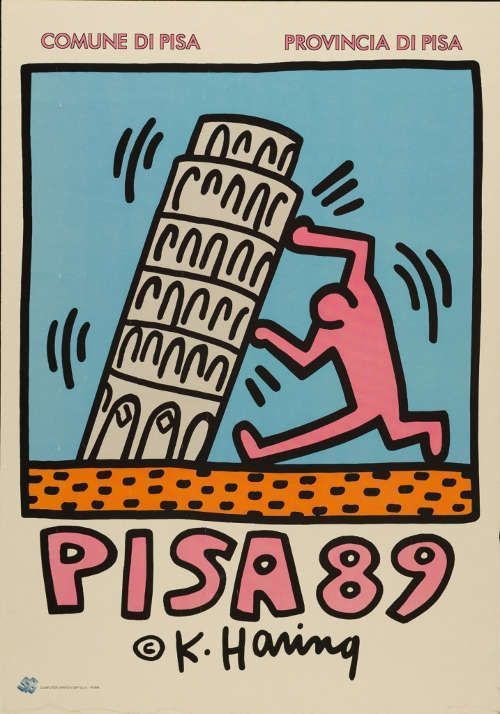 Keith Haring, Pisa 89, 1989, Offsetdruck, 100 x 79,8 cm © Keith Haring Foundation