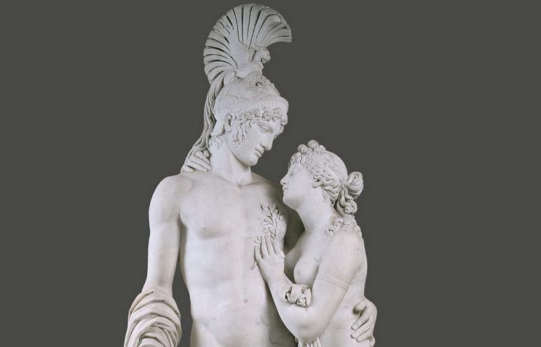 Leopold Kiesling, Mars und Venus mit Amor, Detail, 1809, Carrara-Marmor, Höhe 222 cm (© Belvedere, Wien, Inv.-Nr. 2555)