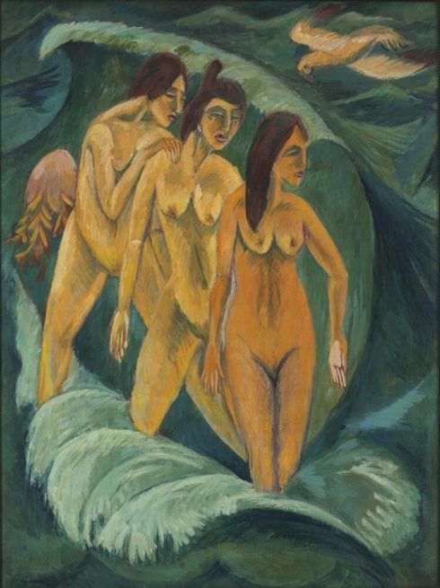 Ernst Ludwig Kirchner, Drei Badende, 1913, Öl auf Leinwand, 197,5 × 147,5 cm (Art Gallery of New South Wales, Sydney, Foundation Purchase 1984, Foto: AGNSW)