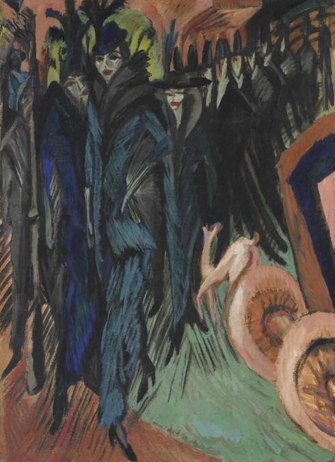 Ernst Ludwig Kirchner, Friedrichstrasse Berlin, 1914, Öl auf Leinwand, 125 x 91 cm (Staatsgalerie Stuttgart, Foto: bpk/Staatsgalerie Stuttgart)