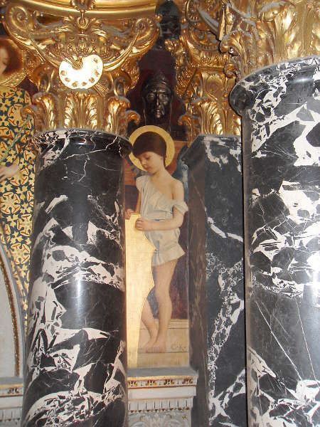 Klimt, Altitalienische Kunst (Engel mit Dante), Kunsthistorisches Museum, Stiegenhaus