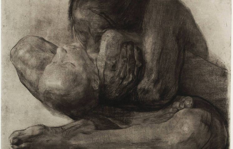 Käthe Kollwitz, Frau mit totem Kind, Detail, 1903 (MoMA, New York)