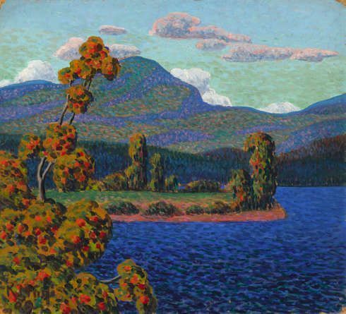 Konrad Mägi, Landschaft in Norwegen mit Kiefern, 1908–1910, Öl/Lw, 58,5 x 75,2 cm (Tallinn, Musée d’art d’Estonie (EKM M 1986) Photo courtoisie du Musée d’art d’Estonie)