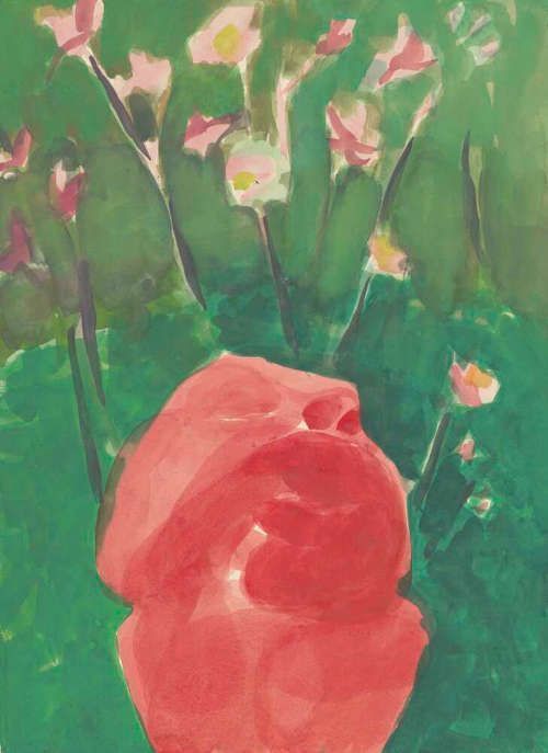 Maria Lassnig, Der Blumenfreund, 1964 (Leihgabe der Artothek des Bundes © 2016 Maria Lassnig Stiftung)