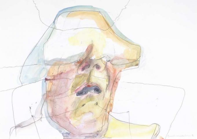 Maria Lassnig, Gesichtsschichtenlinien, 1996 (Albertina, Wien © 2016 Maria Lassnig Stiftung)