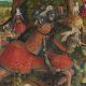 Leonhard Beck, Hl. Georg im Kampf mit dem Drachen, Detail, um 1513/14, Öl/Fichtenholz, 136,7 cm × 116,2 cm (Kunsthistorisches Museum Wien, Gemäldegalerie)