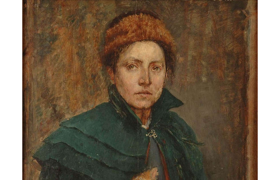 Louise-Catherine Breslau, Selbstporträt, Detail, 1891 (Musée d’Art moderne et contemporain de Strasbourg)
