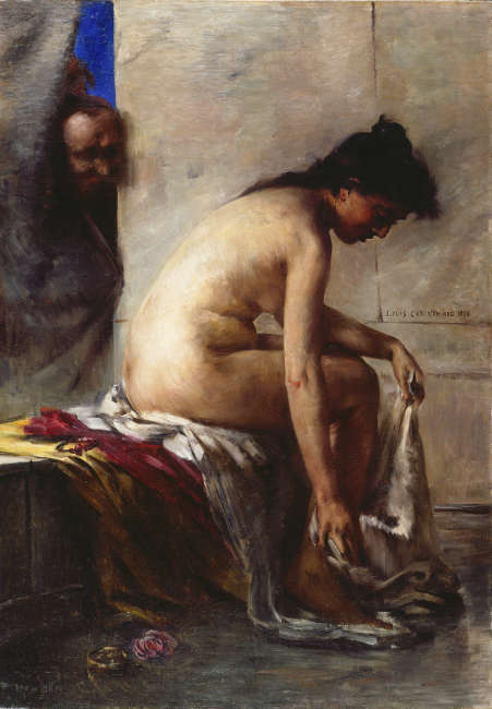 Lovis Corinth, Susanna im Bade, II. Fassung, 1890, Öl auf Leinwand (Museum Folkwang, Essen)
