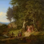Ludwig Richter, Der Brautzug im Frühling, Detail, 1847 (Albertinum, Staatliche Kunstsammlungen Dresden)