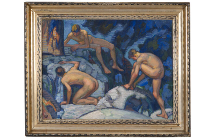 Ludwig von Hofmann, Die Quelle, 1913, Öl auf Leinwand, 75 × 92 cm (ETH-Bibliothek Zürich, Thomas-Mann-Archiv / Foto: Stephan Bösch)