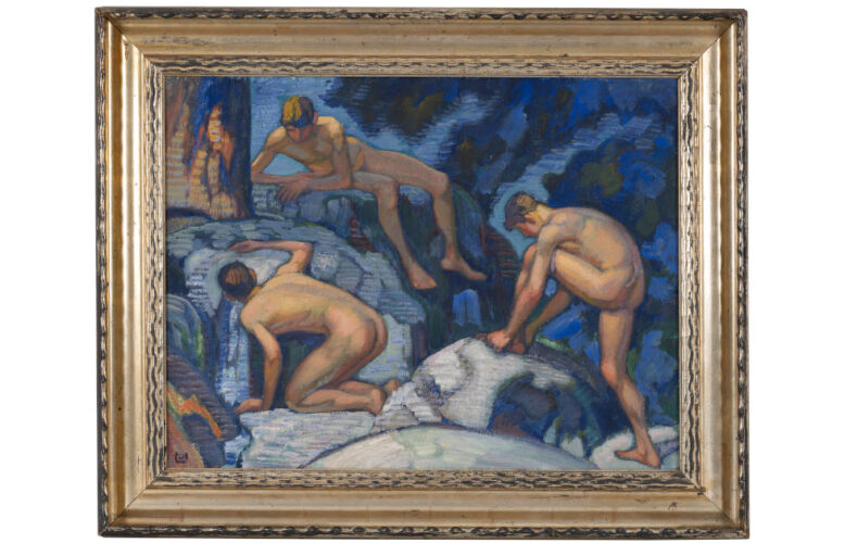Ludwig von Hofmann, Die Quelle, 1913, Öl auf Leinwand, 75 × 92 cm (ETH-Bibliothek Zürich, Thomas-Mann-Archiv / Foto: Stephan Bösch)