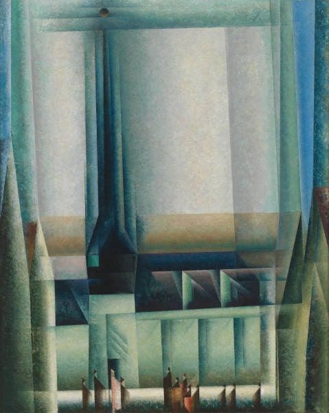 Lyonel Feininger, Gelmeroda, VIII, 1921, Öl auf Leinwand, 100,3 x 80,3 cm (Whitney Museum of American Art, New York; Erwerb 53.38a-b, © VG Bild-Kunst, Bonn 2023)