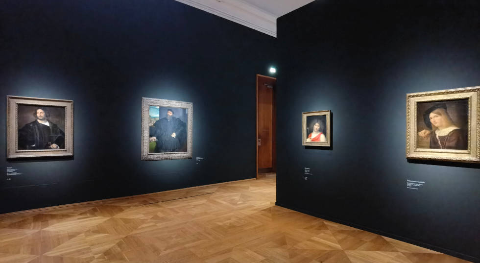 Lyrische Männerporträts mit Giorgione, Knabe mit Pfeil, Installationsansicht „Venezia 500“, Alte Pinakothek, München, Foto: Alexandra Matzner © ARTinWORDS