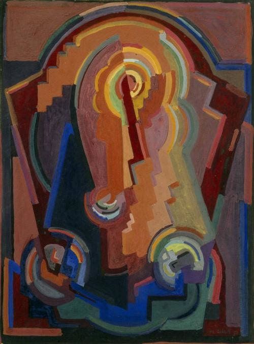 Mainie Jellett, Komposition, 1930, Gouache, 40 x 30 cm (Hugh Lane, Dublin)
