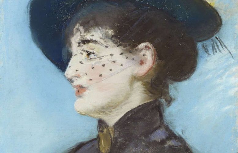 Edouard Manet, La Viennoise Irma Brunner [Die Wienerin Irma Brunner], Detail, Pastell/Lw, 57 x 36 cm (Privatsammlung, Foto Dominic Büttner, Zürich)