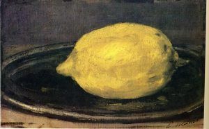 Edouard Manet, Die Zitrone, 1880/81, Öl auf Leinwand, 14 x 22 cm (Musée d’Orsay, Paris)