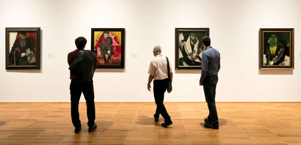 Marc Chagall, Die vier Juden-Bildnisse, Ausstellungsansicht Kunstmuseum Basel