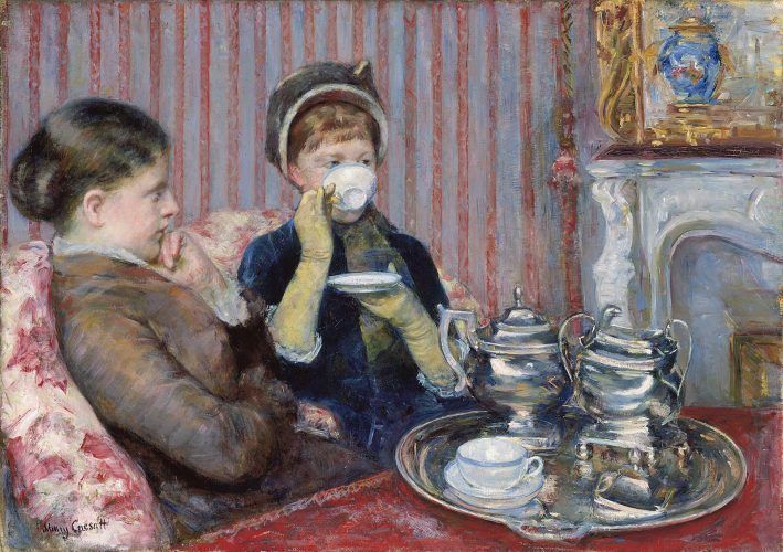 Mary Cassatt, Le thé [Der Tee], um 1880, Öl auf Leinwand, 64.77 x 92.07 cm (Museum of Fine Arts, Boston, M. Theresa B. Hopkins Fund)
