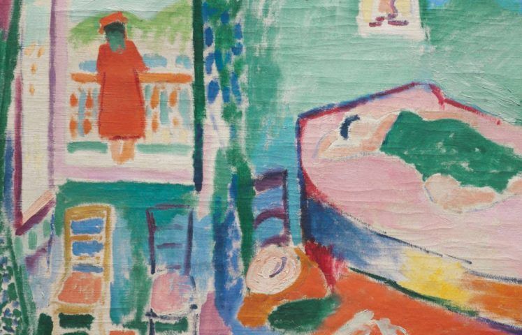 Henri Matisse, Interieur in Collioure (oder La Sieste), Detail, 1905 (Sammlung Gabriele und Werner Merzbacher, Dauerleihgabe im Kunsthaus Zürich © Succession H. Matisse / 2022, ProLitteris, Zurich)