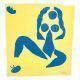 Henri Matisse, Nu bleu, la grenouille, 1952, mit Gouache bemalte und ausgeschnittene Papiere auf Papier auf Leinwand, 141 × 134,5 cm, Fondation Beyeler, Riehen / Basel, Sammlung Beyeler, © Succession Henri Matisse / 2023, ProLitteris, Zurich, Foto: Robert Bayer