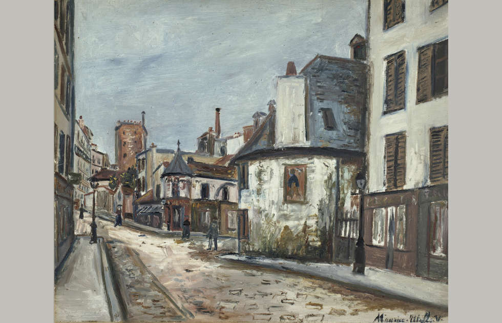 Maurice Utrillo, Die Taverne La Belle Gabrielle, 1916, Öl-Karton, 45.9 × 55 cm (The Art Institute of Chicago)