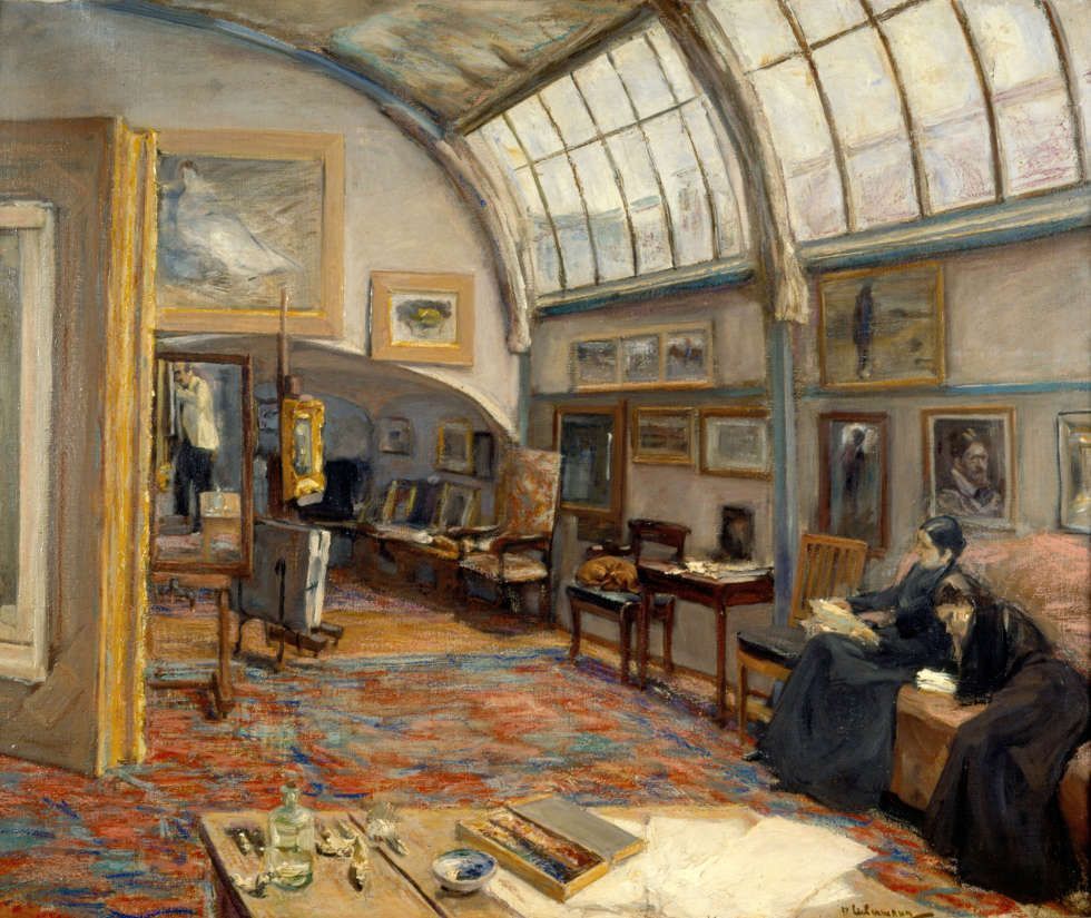 Max Liebermann, Atelier des Künstlers, 1902, Öl/Lw, 68,5 x 82 cm (Kunstmuseum St. Gallen)
