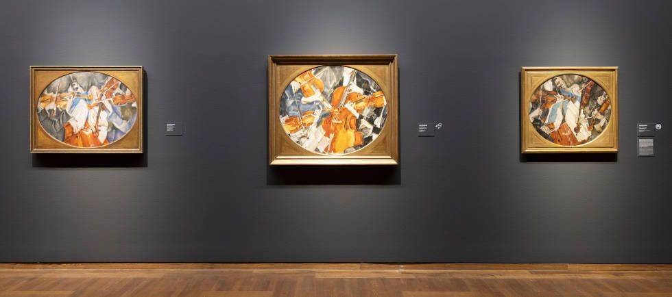 Max Oppenheimer. Expressionist der ersten Stunde, Quartette, Installationsansicht Leopold Museum, Wien, 2023, Foto: Lisa Rastl