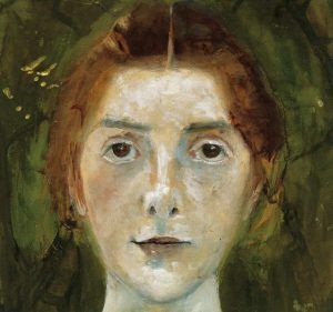 Paula Modersohn-Becker, Selbstbildnis, frontal, 1897 (Paula-Modersohn-Becker-Stiftung, Bremen)