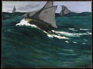 Claude Monet, Marine [Die grüne Welle], 1865, Öl auf Leinwand, 48.6 x 64.8 cm (The Metropolitan Museum of Art, New York, H. O. Havemeyer Collection, Bequest of Mrs. H. O. Havemeyer, 1929)