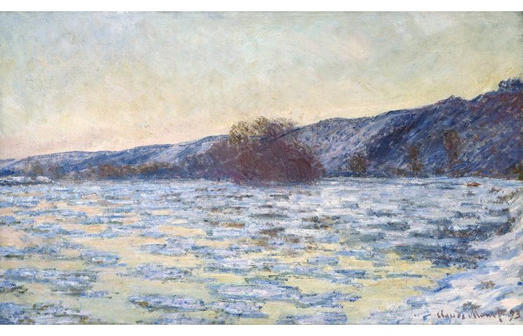 Monet, Eisschollen im Dämmerlicht, 1893 (Museum Langmatt)