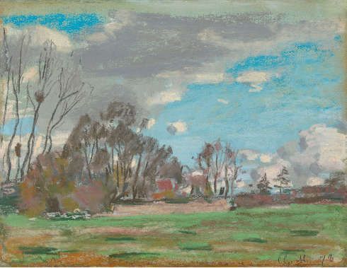 Claude Monet, Landschaft bei Le Havre, 1868–1878, Pastell, 24,1 x 31,1 cm (Richard Green Gallery, London)