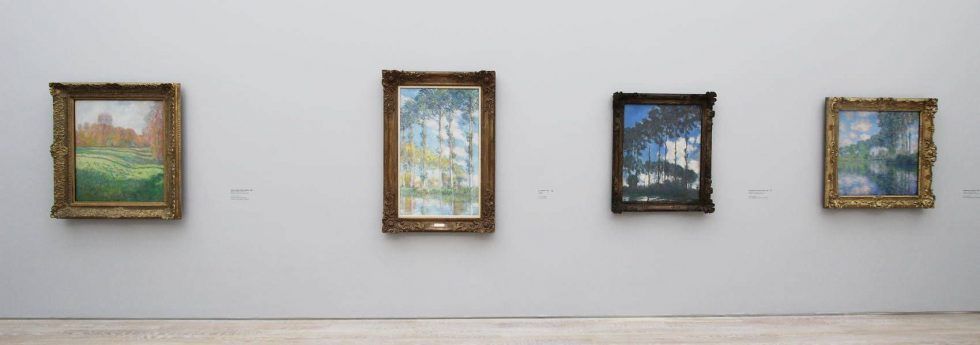 Monet in der Fondation Beyeler (Wiese im Herbst und drei Pappeln), Foto: Alexandra Matzner, ARTinWORDS.